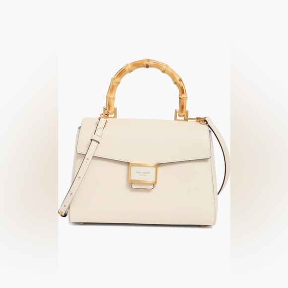 Kate Spade Katy Textured Leather Bamboo Medium Top-handle Bag (NWT) - Picture 10 of 13